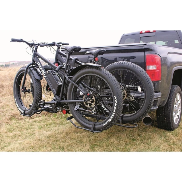 2 FAT Bike Rack Carrier Vehicle Mount Truck Hitch Heavy Duty Folding w