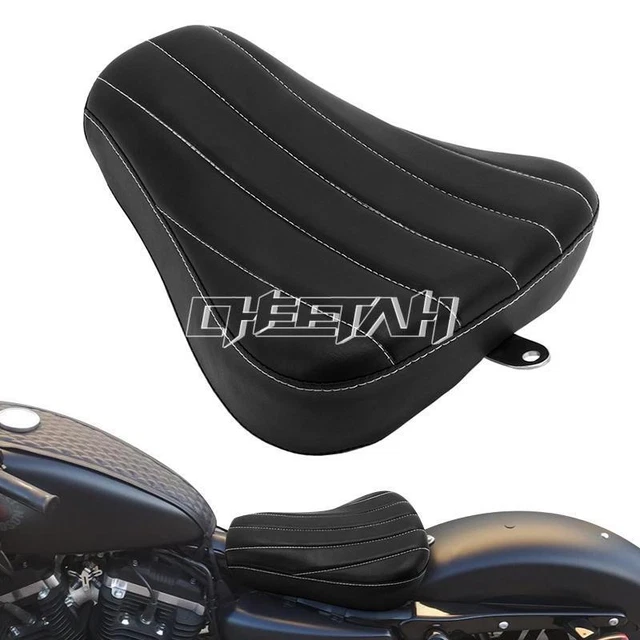 Black Front Driver Rider Solos Seat For Harley Sportster 48 XL1200X  72 XL1200V