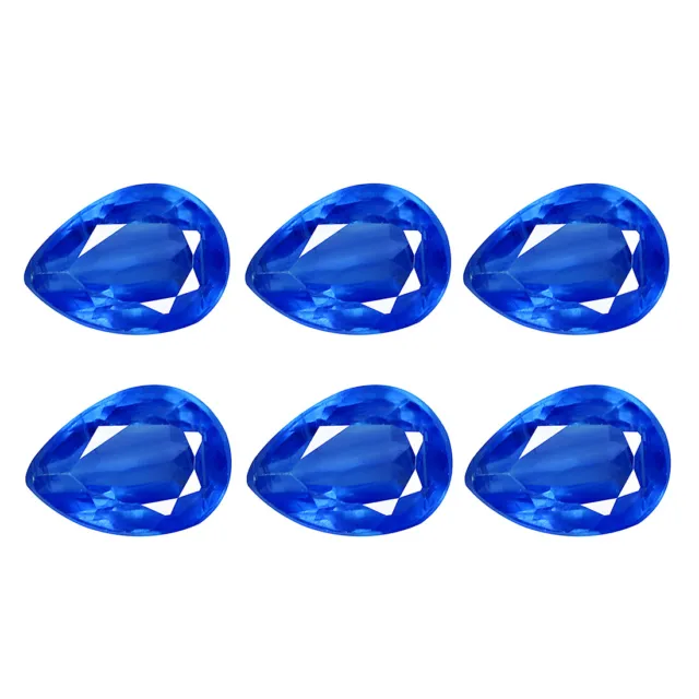 2.28 Ct VVS [6 Pcs Lot] Best Pear 5.1 x 4.7 MM Royal Blue 100% Natural Kyanite