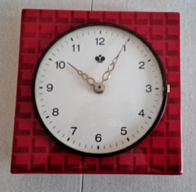 Orologio Da Parete  Junghans  CERAMICA ROSSA VINTAGE MODERNARIATO ANNI 60/70
