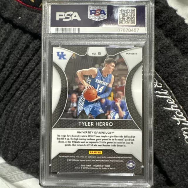 Tyler Herro - 2019 Panini Prizm Draft Picks Pink Pulsar Rookie RC PSA 10 2