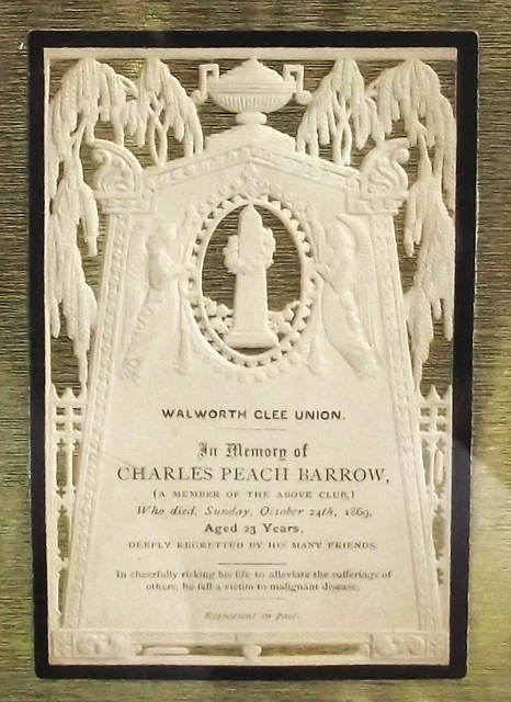 ANTIQUE 1862 VICTORIAN MOURNING CARD Funeral Memorial CUT PAPER EASTLAKE FRAME 3