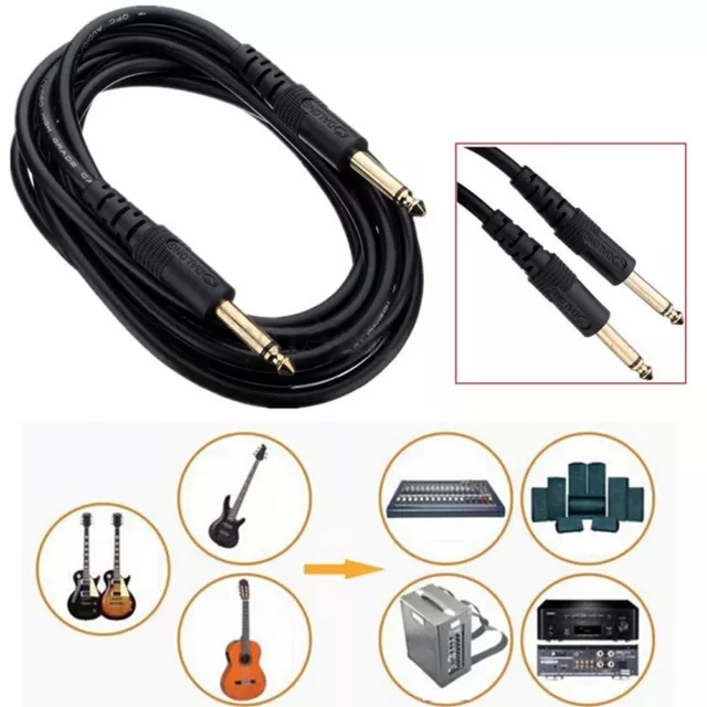 3 M 10FT 6.35mm Guitar AMP Instrument Patch Straight JACK Male Lead Cable C _bj