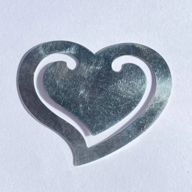 Sterling Silver Open Heart Bookmark Moneyclip By Towle Sterling