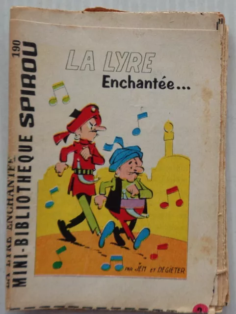 Mini Story No 190 the Lyre Enchanted Spirou No 1334 of Gieter 1963