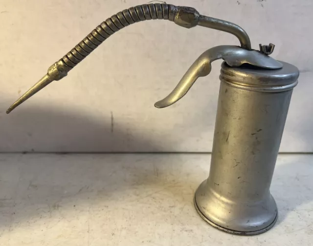 Oil Can ~ Vintage Eagle No. 33F All Purpose Pump Oiler 6 oz Capacity Silver 3