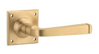 satin brass menton contemporary lever door handles,passage set,square TH 6639