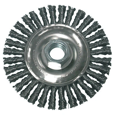 Stringer Bead Wheel Brushes, 6 in D X 3/6 in W, 0.02 In, Stainless Steel ORS