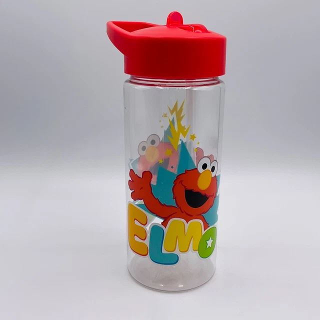 Botella de agua Sesame Street ELMO vaso taza de paja superior bebidas para niños sin BPA