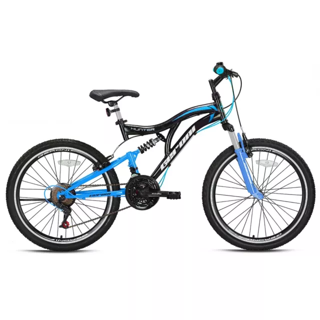 Bicicletta Hunter Mtb 26" Bambino Cambio 21V Bici Mountain Bike Biammortizzata