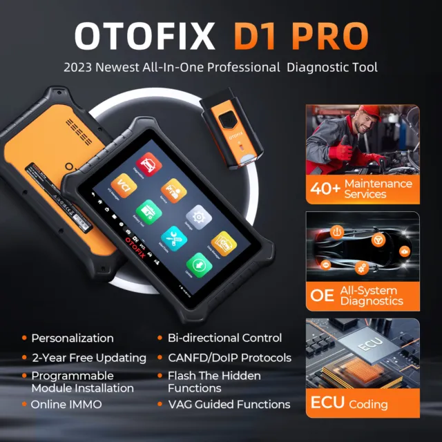 OTOFIX D1 PRO Outil diagnostic scanner OBD Multimarque TOUT SYSTEME Codage ECU 3