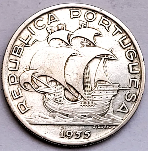 Portugal - 10 Escudos 1955 - Argent -  Silver -