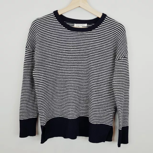 [ SPORTSCRAFT ] Womens Nautical Striped Knit Wool Jumper | Size XS or AU 8