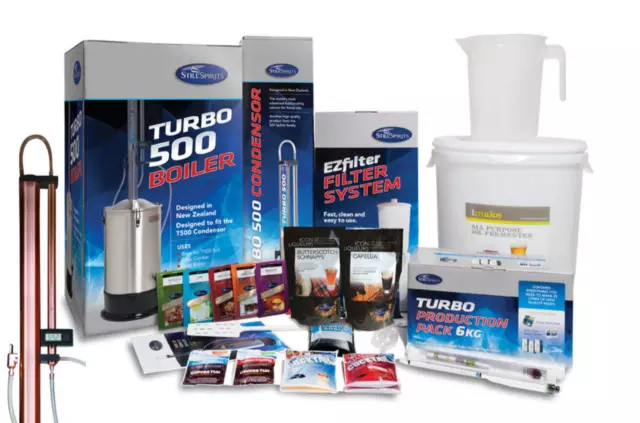 PRO KIT COPPER Still Spirits Turbo 500 (T500) Condenser with FLAVOURS BOILER KIT