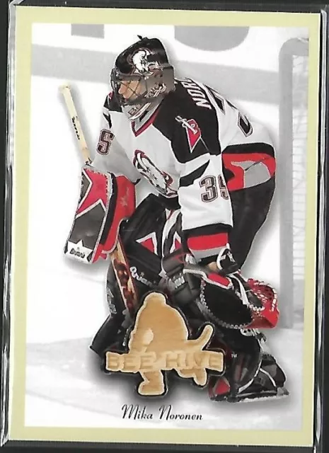 2003-04 Upper Deck Bee Hive Game-Used Stick Beige Border Mika Noronen #BE-21