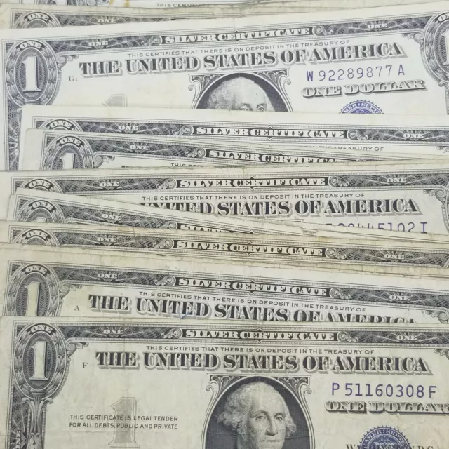 1935/1957 One Dollar Bill Silver Certificate $1 Average Circulated Blue Seal