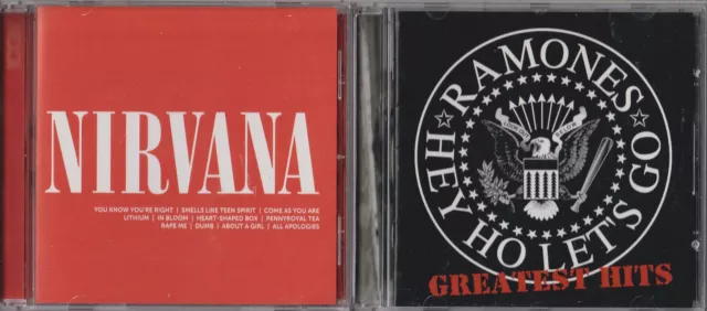 ICON : Nirvana / Hey Ho Let's Go : RAMONES Greatest Hits ( 2 💽 CD SALE)