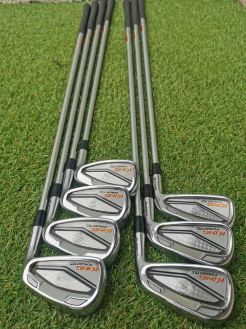 Cobra King Forged Tec Irons. 4-pw. KBS Graphite Shafts. Stiff Flex