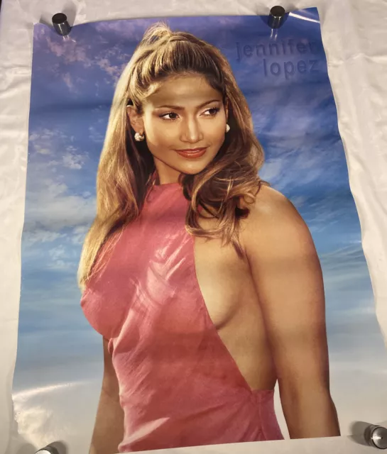 Jennifer Lopez – Pink Dress 25.25x34.5” Original Vintage Poster Sky Pinup Pop