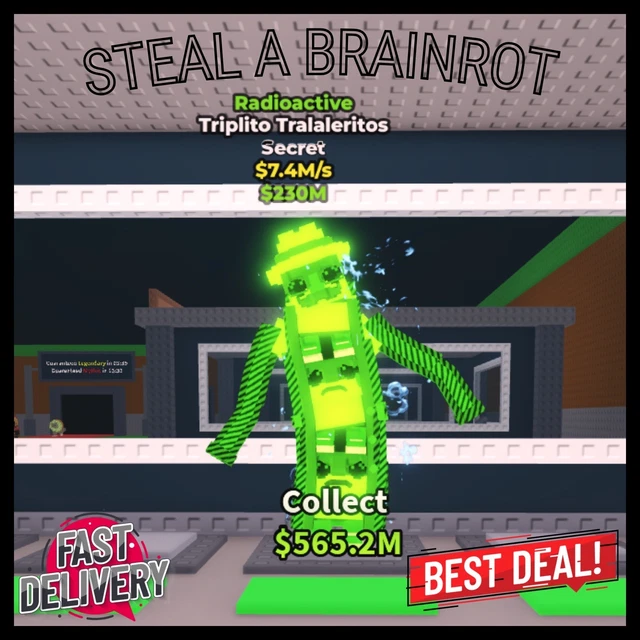 Objet Digital Roblox - Steal A Brainrot - Collection Los Tralaleritos Rainbow