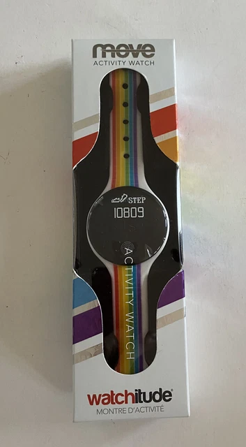 Watchitude - MOVE  ACTIVITY WATCH - sleep-steps-calorie tracker, Rainbow Pride 