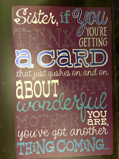 Funny American Greetings Mother's Day Card to Sister, you're amazing smart & Fun