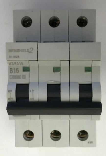 Heschen Miniatur-Leitungsschutzschalter HSB6C – 16 A, 3-polig, Typ B, 6 KA – Für DIN-Schiene, Überlast- & Kurzschlussschutz