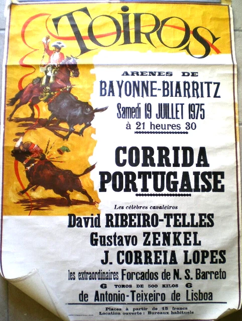 Programme Corrida Vintage - Bayonne Biarritz 1959 - Dominguin, Ostos, Segura
