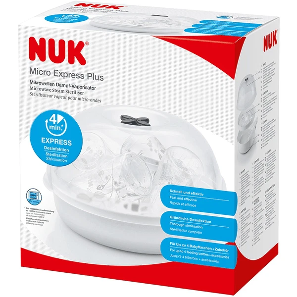 NUK Micro Express Plus Microondas Vaporizador Vaporizador Esterilizadores Blanco