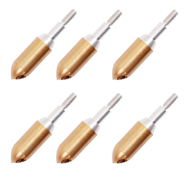 Screw In Point Whistling Copper Target Tips Hunting 5cm 6pcs Arrowheads