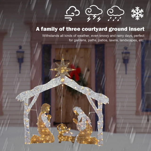 Outdoor Nativity Doesen Metal Nativity Scene Outdoor Christmas ...