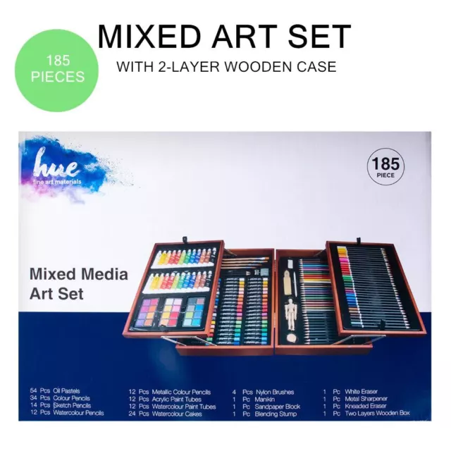 143 Piece Deluxe Art Set,Paint Set in Portable Wooden Case,Professional Art  Kit,Art Supplies for Adults,Teens and Artist,Painting,Drawing & Art