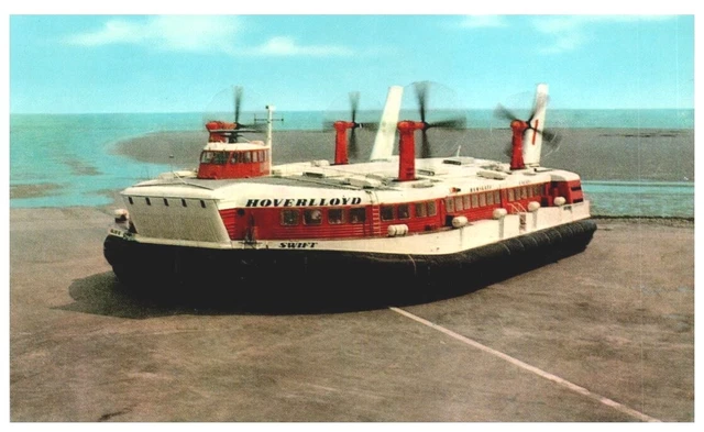 Hovercraft At Pegwell Bay.vtg Postcard*C3