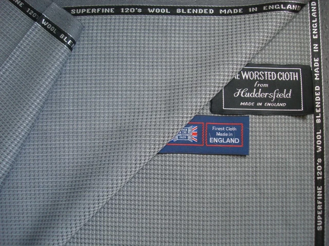 Dormeuil 80% Laine + 20% Soie  Natté Tissage Convenant Tissu – Voir