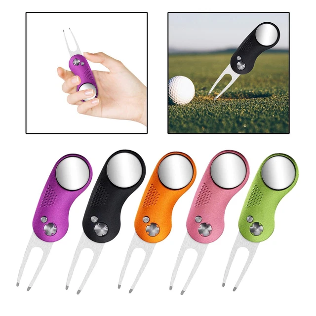 Golf Divot Repair Tool Fourche de golf portable Cadeau de golf pour homme femme
