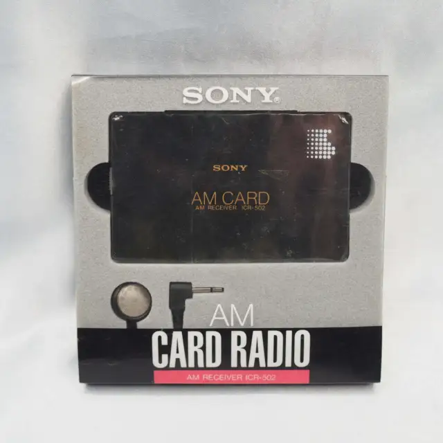 SONY AM CARD RADIO AM RECEIVER ICR-502 Boxed Open Box Japan