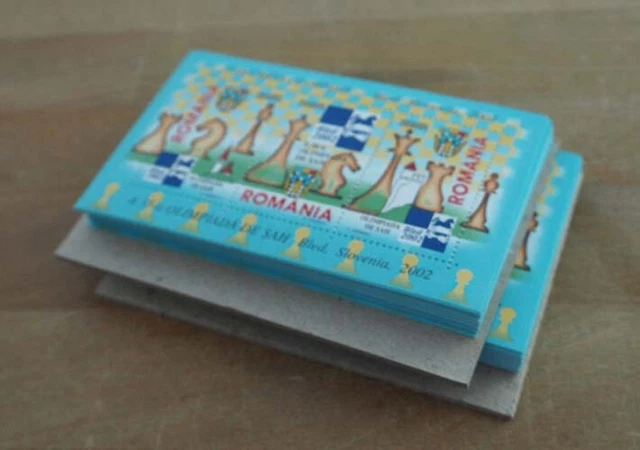2002 Rumänien; 200 Blocks Schacholympiade, postfrisch/MNH, Bl. 324, ME 1200,-
