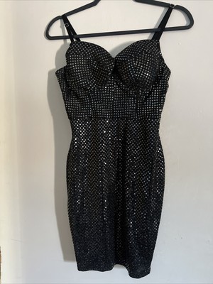 Haute Monde Dress Size M Black and Silver