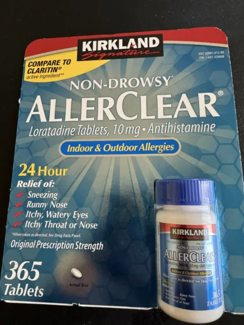 ✳️ Kirkland Signature AllerClear Non-Drowsy Allergy Loratadine 10 mg 365 tablets