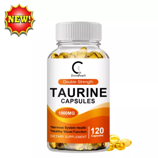 L-Taurine 1000mg Capsules Amino Acid Pre Workout Muscle Pump Energy Heart Health