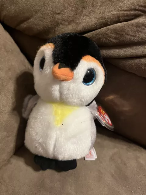 TY Beanie Baby 6 PONGO the Penguin Plush Stuffed Animal Toy MWMTs Ty Heart  Tags