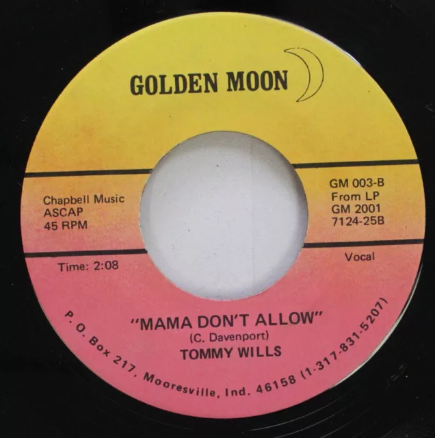 Pop Nm! 45 Tommy Wills - Mama Don'T Allow / Cotton Eyed Joe On Golden Moon