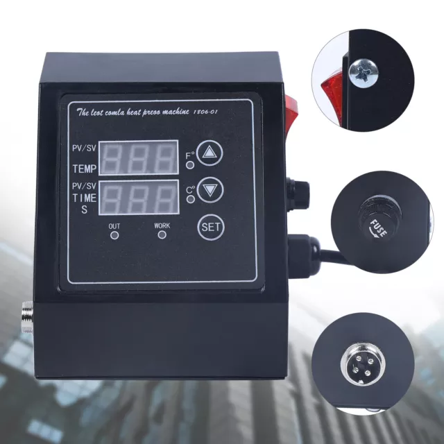 For T-shirt Heating Parts Heat Press Machine Digital Control Box Dual Display US