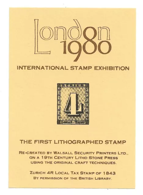 GB QE II 1980 London Stampex Cenerentola foglio souvenir