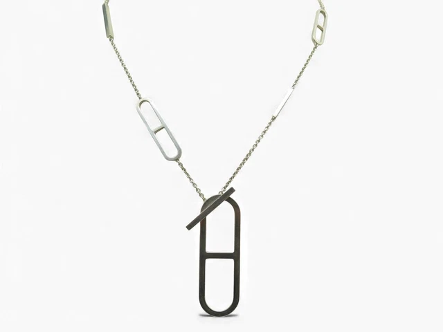Collier Sautoir Vintage En Argent Massif - Poids 35 Grammes - Longueur 80 Cm - Torsadé - Occasion