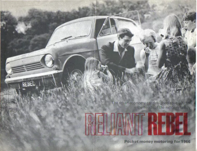 Reliant Rebel 600cc Saloon 1966 Original UK Sales Brochure