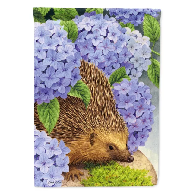 Carolines Treasures Asa2001gf Hedgehog And Hydrangea Flag Garden Size  Small