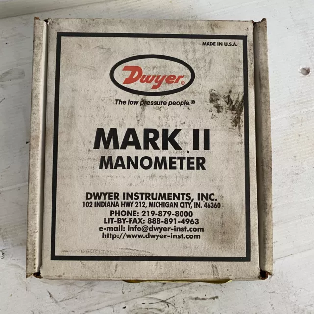 Dwyer Mark II Manometer 2T650 Dwyer Instruments Inc New In Box 67-162313-00