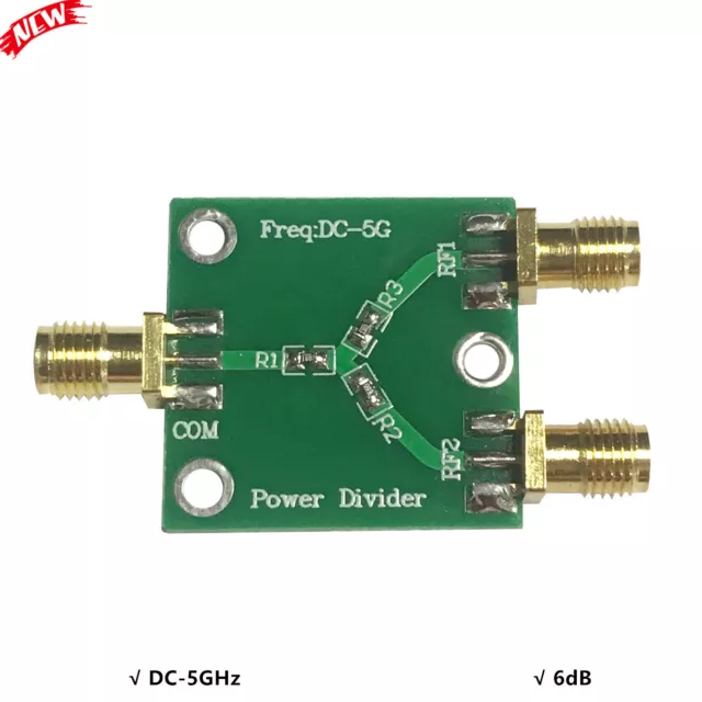 Resistive RF Power Divider Broadband DC-5GHz Radio Frequency Power Splitter