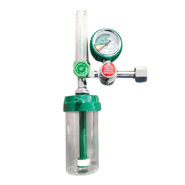 OXYGEN PRESSURE GAS Regulator Inhaler O2 Pressure Reducer Oxygen Gauge ...